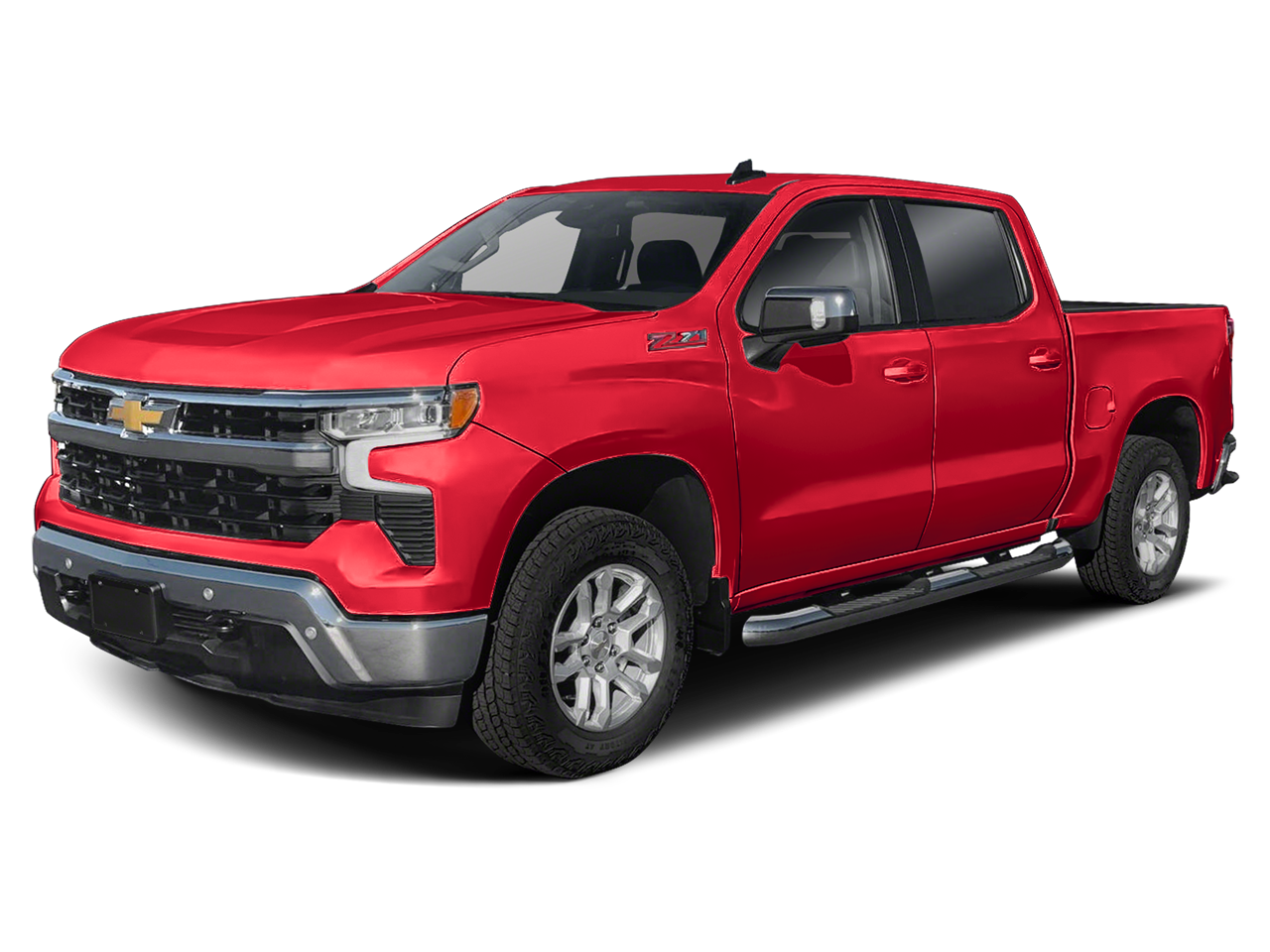 2025 Chevrolet Silverado 1500 LTZ in Radiant Red Tintcoat — front three-quarter view