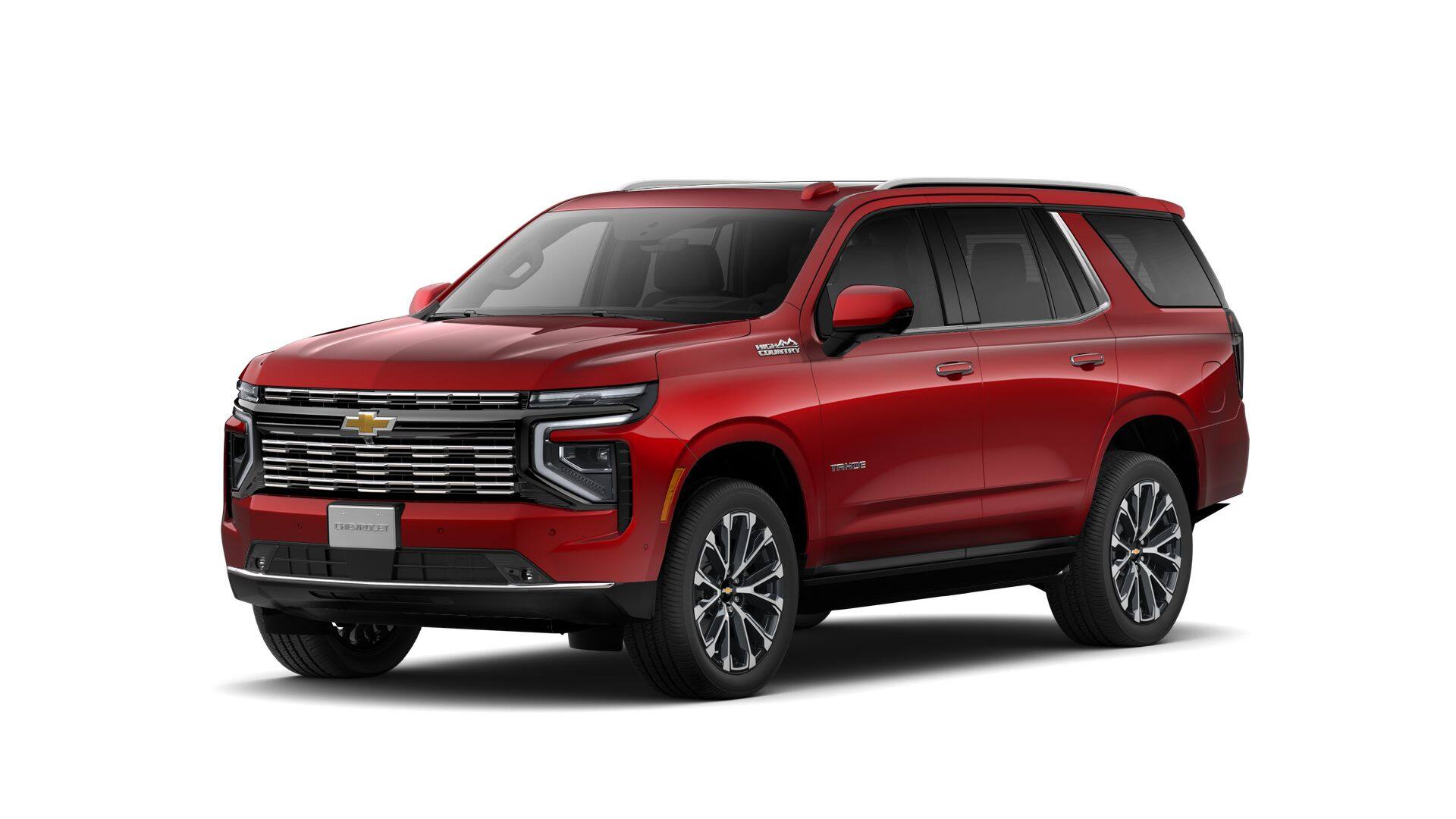 2026 Chevrolet Tahoe High Country in Radiant Red Tintcoat — front three-quarter view