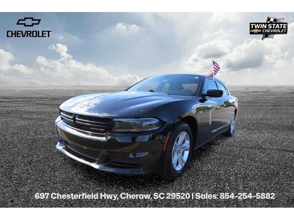 2023 Dodge Charger SXT in Black — front three-quarter view