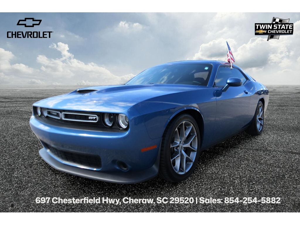 2023 Dodge Challenger GT in Blue — front three-quarter view
