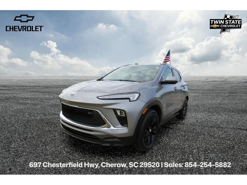 2024 Buick Encore GX Sport Touring in Moonstone Gray Metallic — front three-quarter view